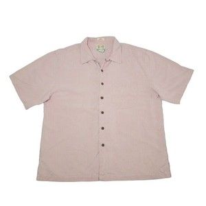 Reyn Spooner Men's XL Shirt Button Up Short Sleeve Vintage‎ 100% Silk